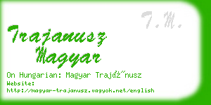 trajanusz magyar business card